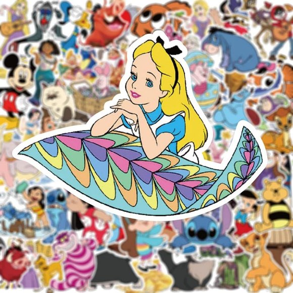 100Pcs Kids Mixed Cartoon Vinyl Waterproof Animation Decal Water Bottle Stickers - Picture 8 of 9